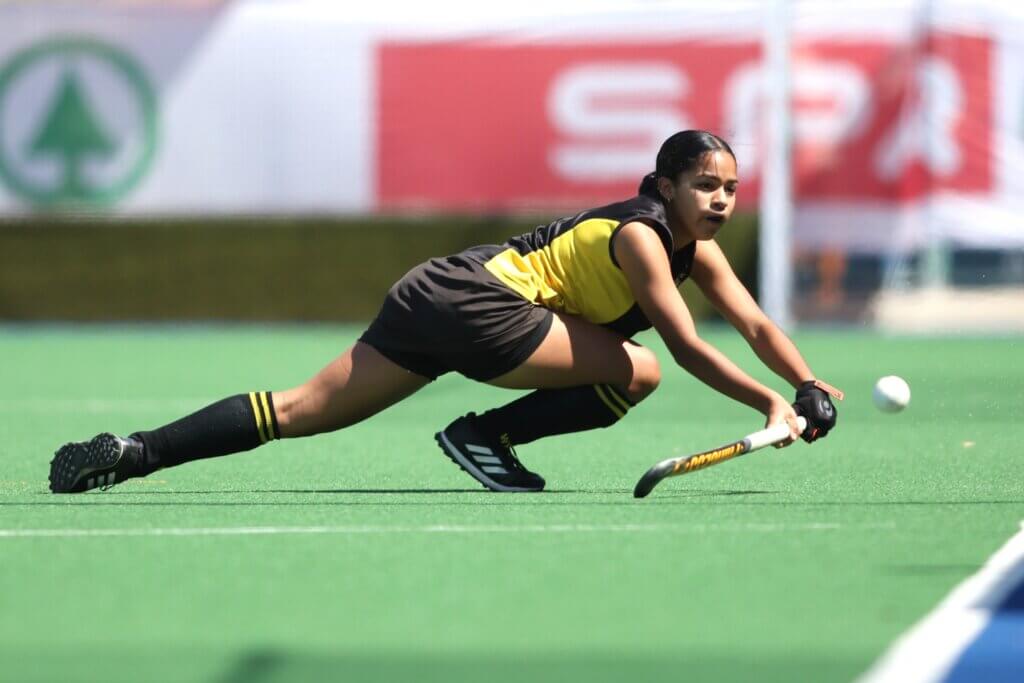 Wynberg Girls' High captain, Jehan Abrahams reached 100 caps for her school in 2025. Photo: Khulani Media