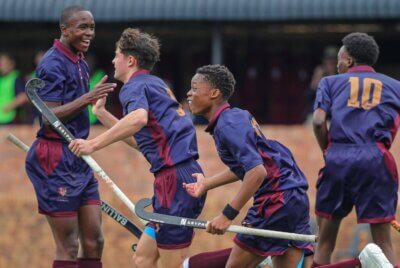 St John's College players celebrating a goal in one of their outings against KES earlier this year. Photo: St John's College