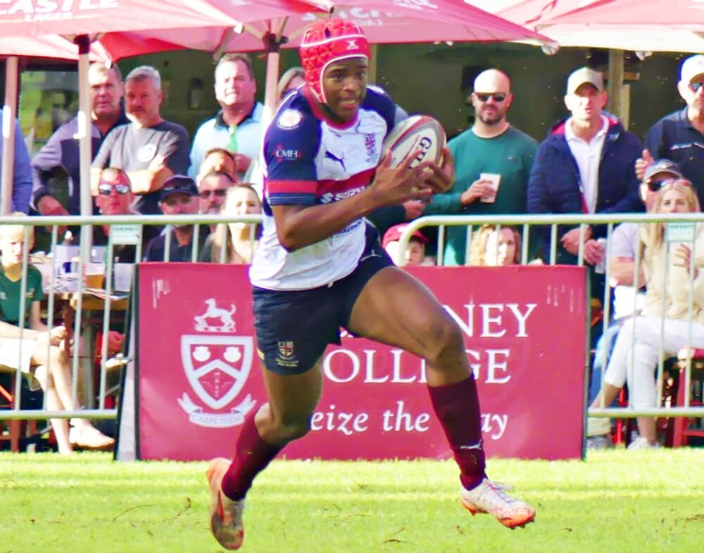 Westville Boys' High fullback Zekhethelo Siyaya, one of the most electrifying players in the country, has helped his team to eight wins in eight matches thus far in 2025. Photo: Brad Morgan.