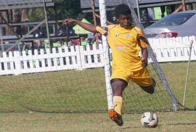 Durban High School (DHS) finished second in Group D but then beat Group B winners, Queensburgh High, 3-1 to advance to the Championship semi-finals. Photo: Brad Morgan.