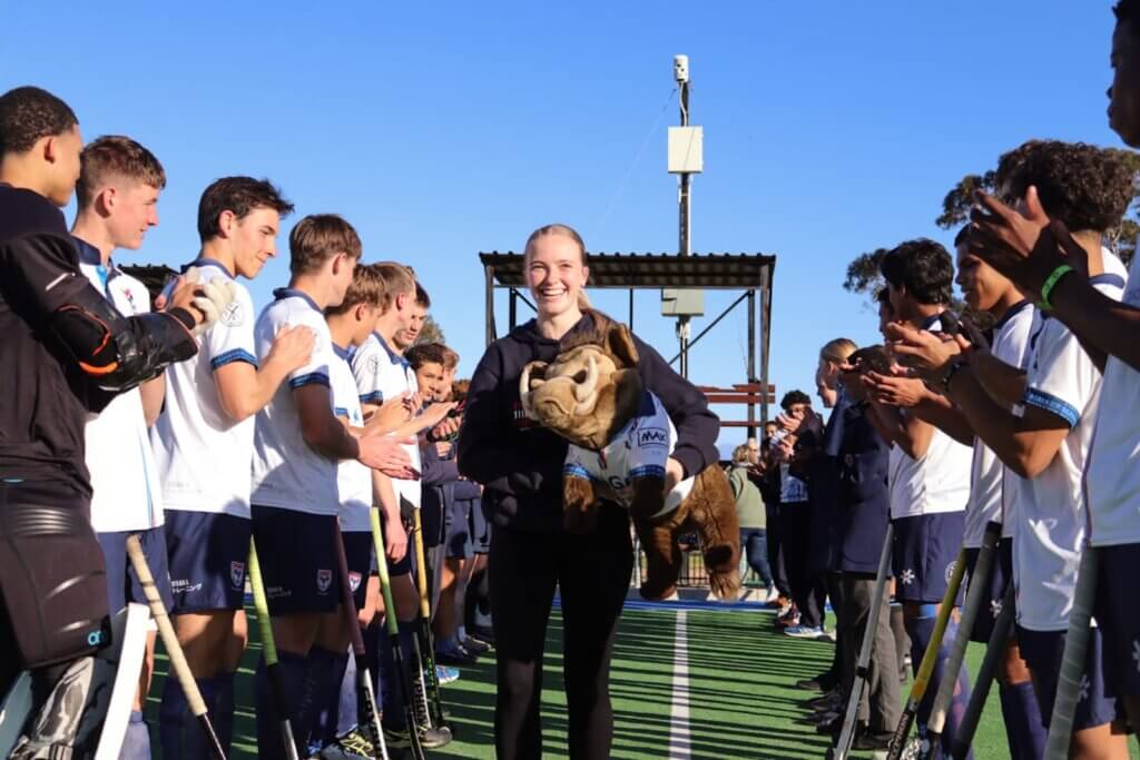 Chloé Barnard made history when she became the first ever female at Worcester to reach 100 appearances. Photo: Worcester Gimnasium