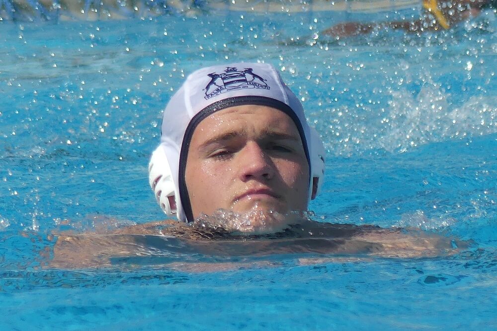 Selborne College's SA Schools' sharpshooter, Liam Hansen, played a key role in winning the East London school a place in the quarterfinals of the Clifton Water Polo Tournament. Photo: Brad Morgan.
