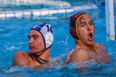 SACS and St John's College played out to an entertaining draw on day two of the Saints Water Polo Invitational Tournament. Photo: Debbi Adcock Photography