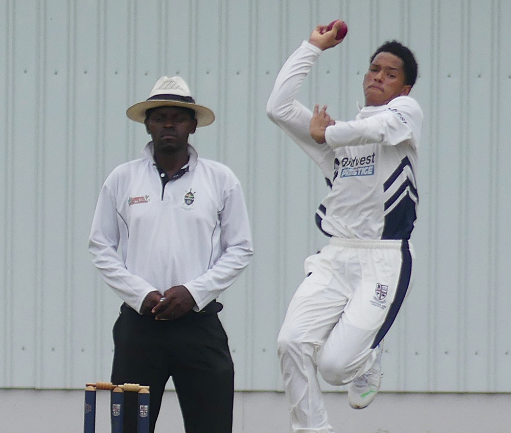 Westville fast bowler Dayalan Boyce captured two wickets in a tidy spell to help his side to a six-wicket win over Michaelhouse. Photo: Brad Morgan.