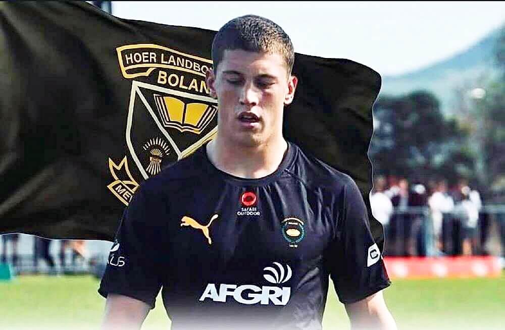 Flank Juan Visagie takes a deep breath before the start of the action.  Photo: Boland Landbou 1st XV Rugby.