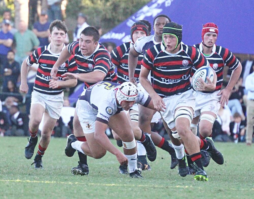 Maritzburg College built up a good lead early, than withstood a fierce Northwood fightback to claim a hard-fought three-point victory in Durban. Photo: Maritzburg College on Facebook.