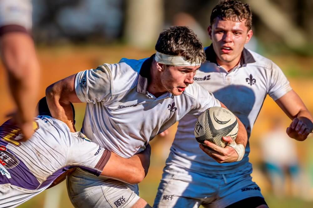 Ross Steyn has enjoyed an excellent season for Hilton - hard working around the rucks and a hammer when carrying the ball. Photo: Martin Ashworth Sports Photography.