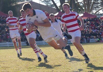 Ruan Mulder scored Hilton College's only try of the game. Photo: Brad Morgan.