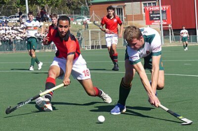 Maritzburg College defended with admirable discipline in the face of a strong challenge from Affies. Photo: Brad Morgan. 