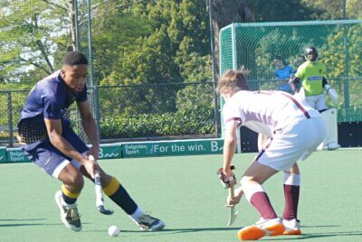 Durban High School lifted the Kearsney Hockey Fives title on Saturday, repeating as champions. Photo: Brad Morgan.