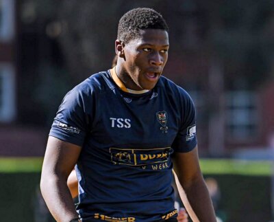 Bulelani Cebani was one of four DHS players who will represent SA u18A in the u18 International Series against Georgia, France, and Ireland, who helped DHS to victory on Van Heerden's Field. Photo: Durban High School on Facebook.