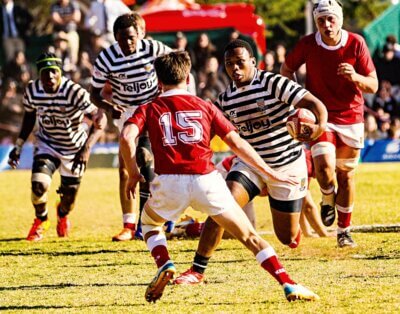 A first half try-scoring blitz thrust Jeppe into a 24-point lead, which they defended to win at KES on Saturday. Photo: Theo Garrun.