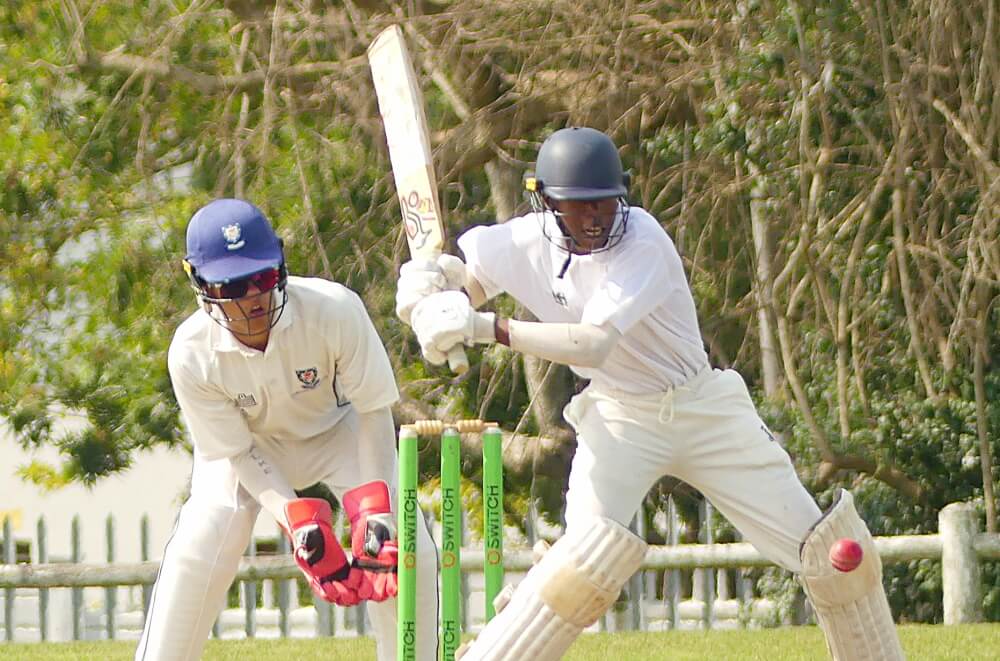 The Tuskers Invitation XI tried to counterattack, but Cornwall Hill's accurate bowling brought the Pretoria school regular wickets and a big victory. Photo: Brad Morgan.