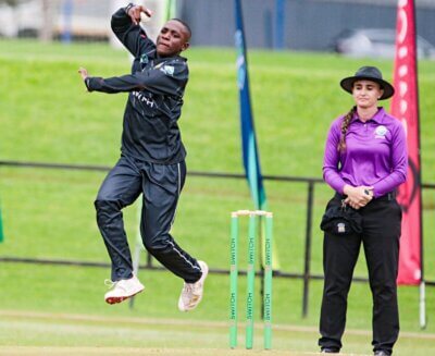 Zizi Mkhize led all bowlers on the opening day of the Oppenheimer Michaelmas Cricket Week with his seven-wicket haul. Photo: Jeppe High School for Boys on Facebook.