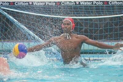 Caleb Malumbete was a commanding presence in the Clifton goal, and set up numerous Clifton attacks with quick and accurate long-range passes. Photo: Brad Morgan.
