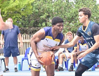 St Charles had few answers for Awande Chiliza's offensive excellence, which brought him 41 of the Knights' 63 points in a win over St Charles. Photo: Anele Sibbhoko. 
