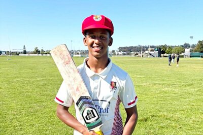 Leonaydio Mackenzie's 78 in a low-scoring match proved to be a match-winning contribution to HTS Drostdy's win over Stellenberg High. Photo: Xander Pitchers.