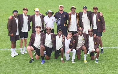 Rand Park High clinched a heart-stopping six-run win in the Super Over in their Schools SA20 match against Alex Hub. Photo: Supplied.