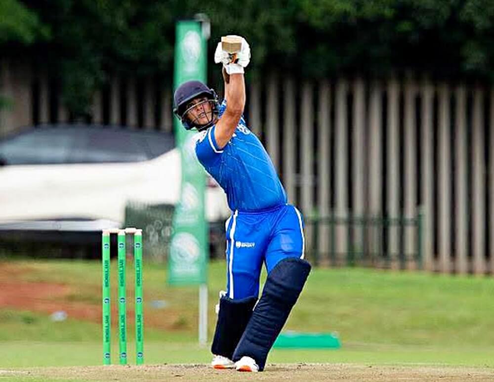 St Andrew's batsman FG Botha played an aggressive match-winning innings in Saints' 10-run victory over Paul Roos Gimnasium. Photo: St Andrew's School on Facebook.