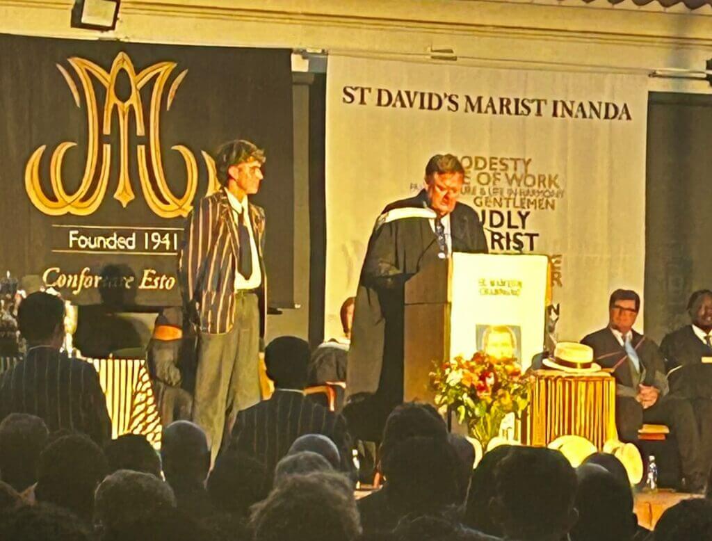 Jason Rowles receives his Cricketer of the Year award at St David’s Marist Inanda on 7 October 2026 (Photo: St Davids Marist 
